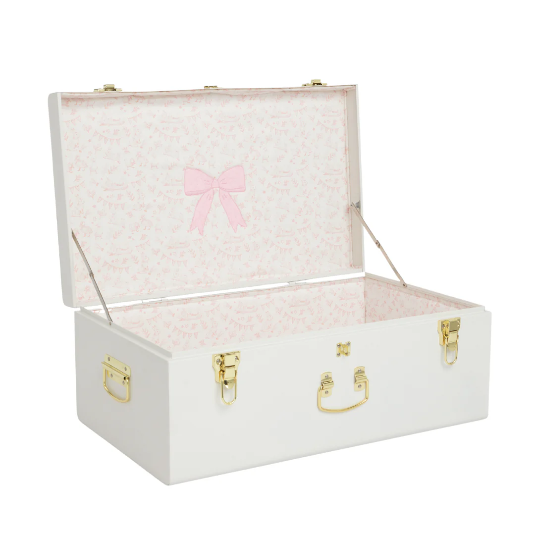 Quick Ship Pink Bow Grand Baby Trunk - Image 3